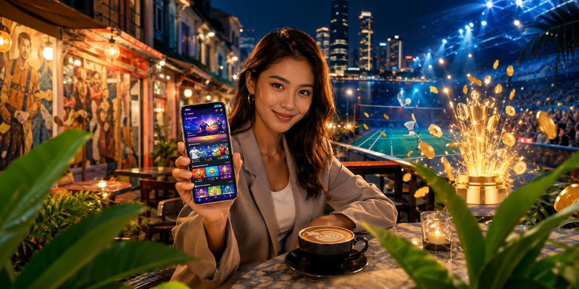 Pemain menggunakan telefon pintar untuk akses permainan meja kasino di Pulau Pinang